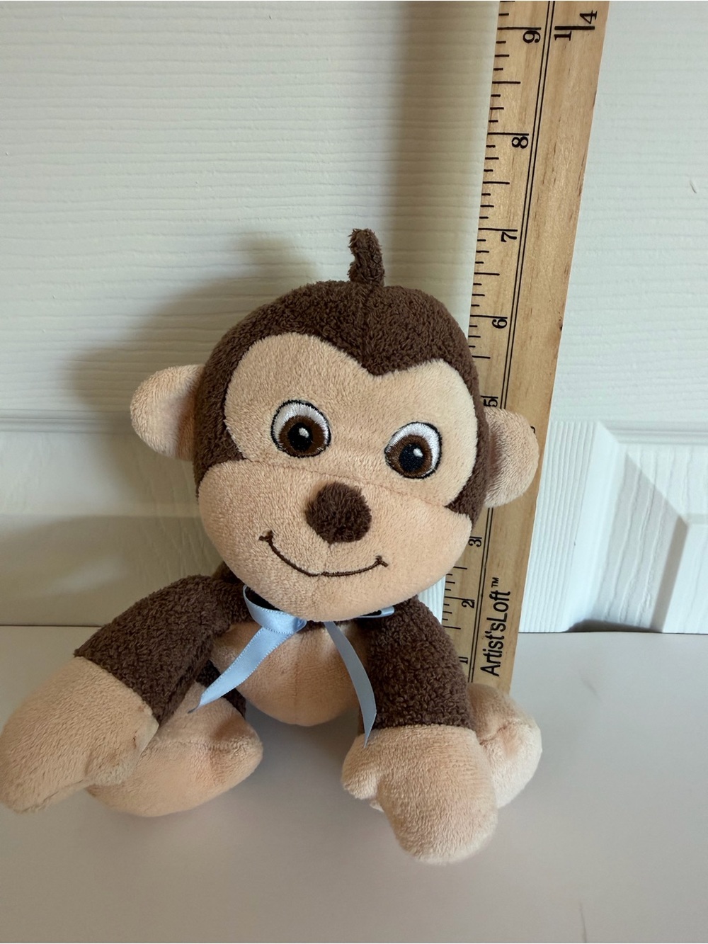 Garanimals Brown and Cream Monkey Plush with Blue Ribbon 2010. Read